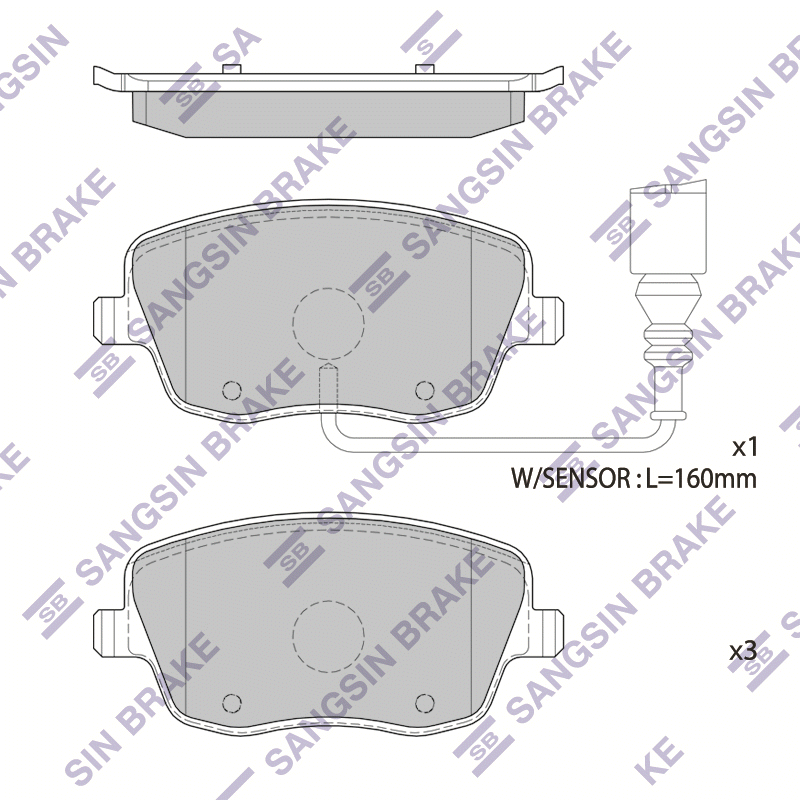 Передние тормозные колодки Sangsin SP1806A