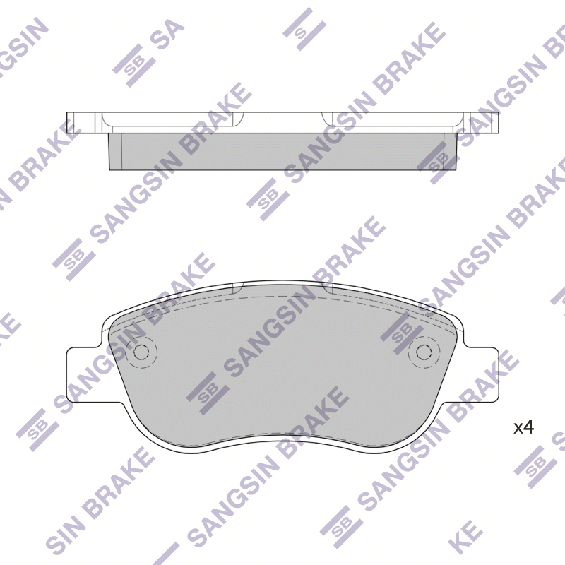 Передние тормозные колодки Sangsin SP1808