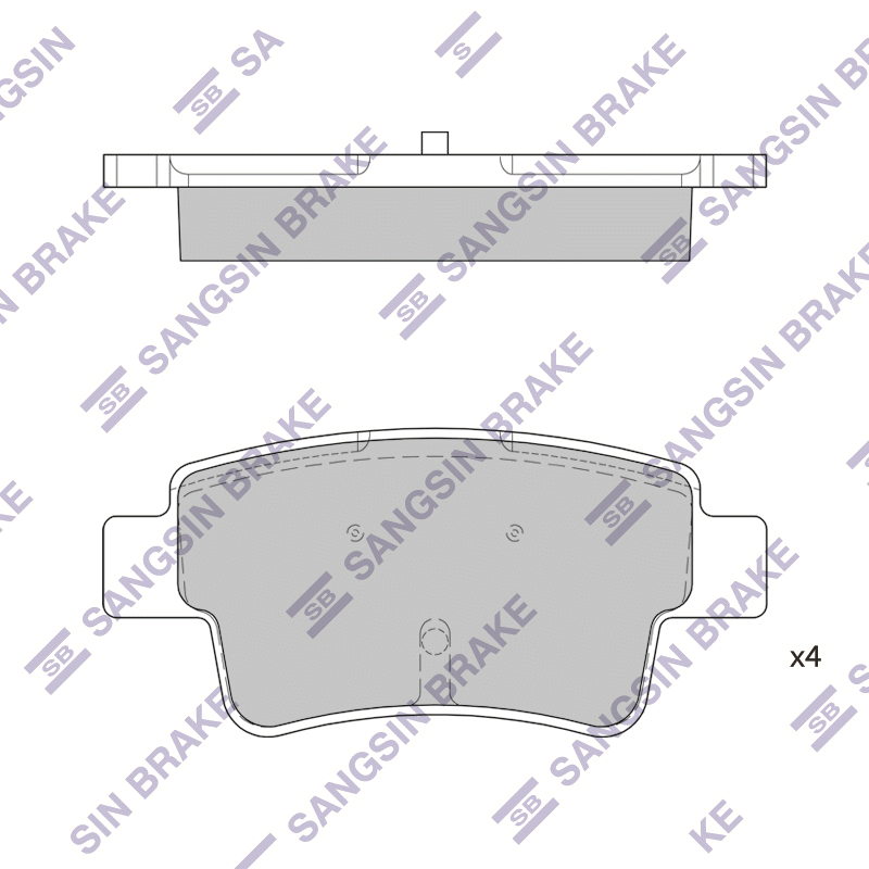 Задние тормозные колодки Sangsin SP1809