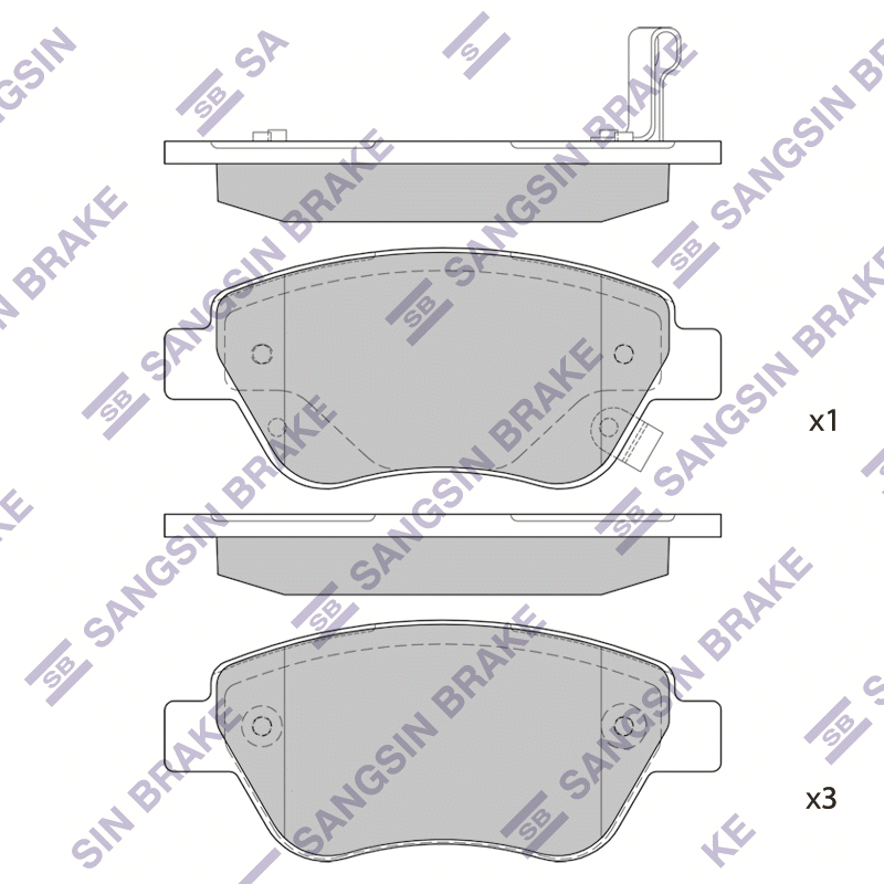 Передние тормозные колодки Sangsin SP1810
