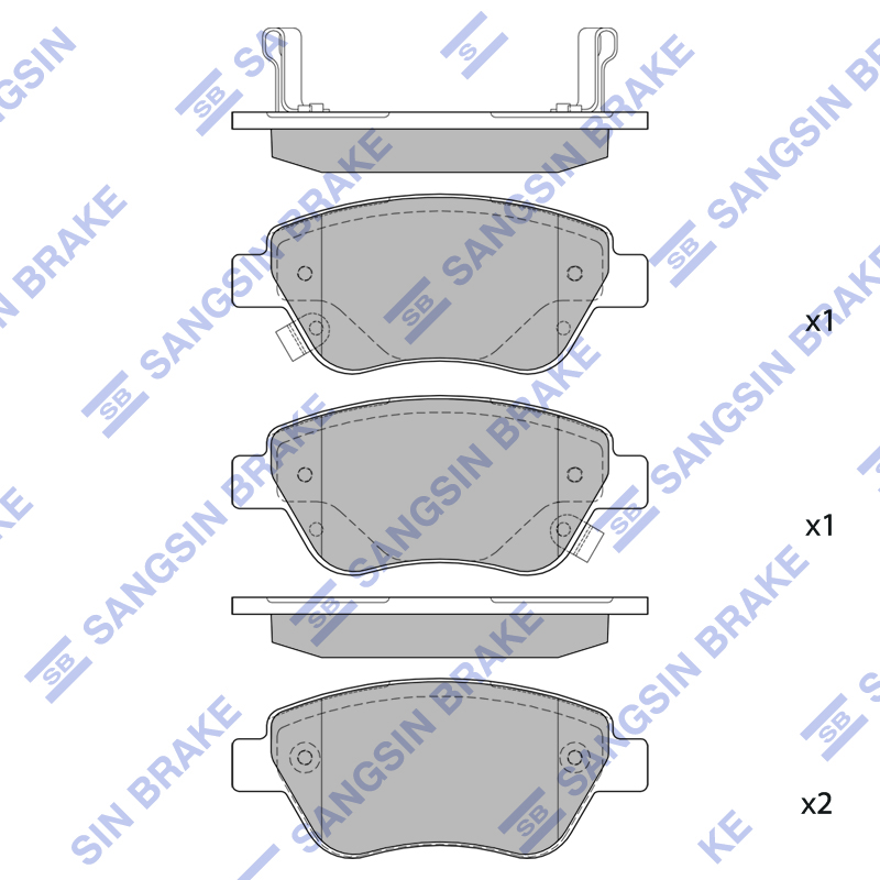 Передние тормозные колодки Sangsin SP1810A