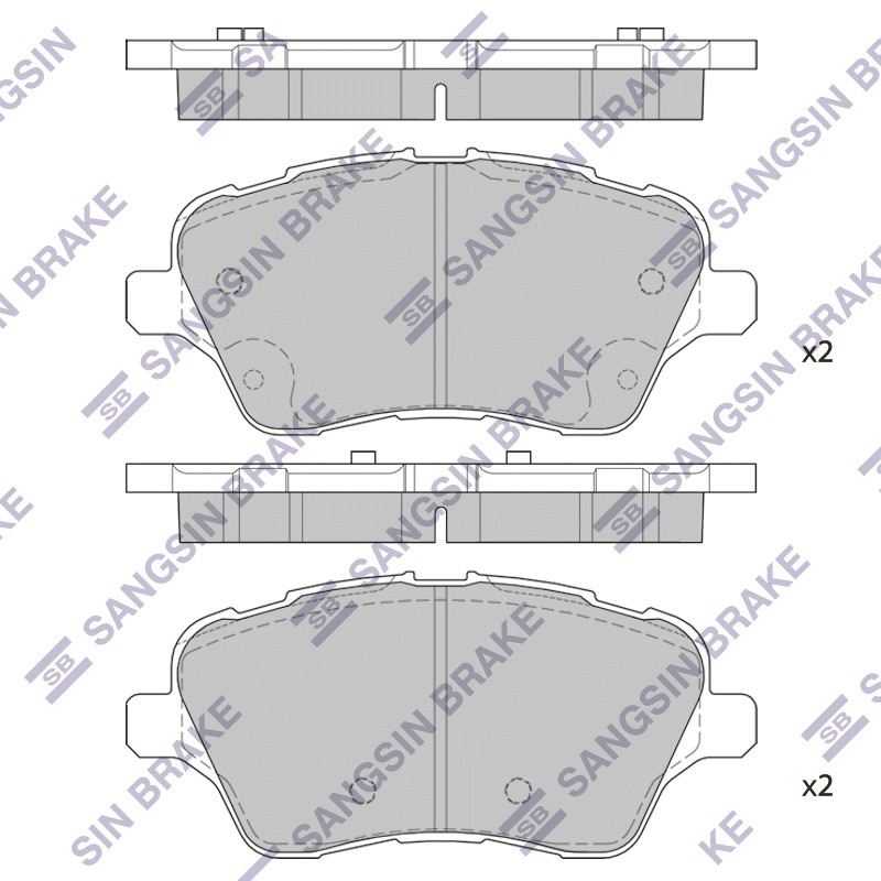 Передние тормозные колодки Sangsin SP1811