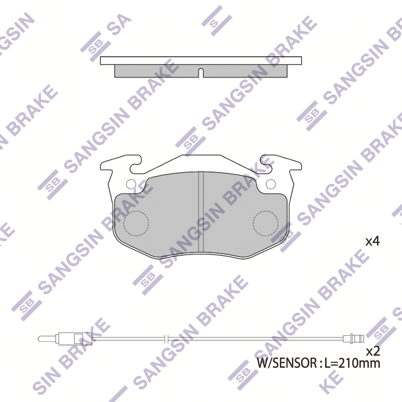 Передние тормозные колодки Sangsin SP1812
