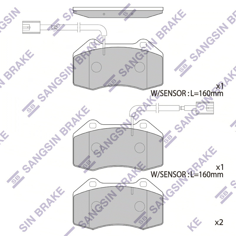 Передние тормозные колодки Sangsin SP1813