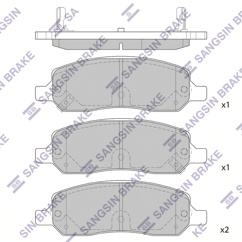 Передние тормозные колодки Sangsin SP1817