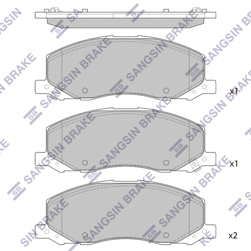 Передние тормозные колодки Sangsin SP1819