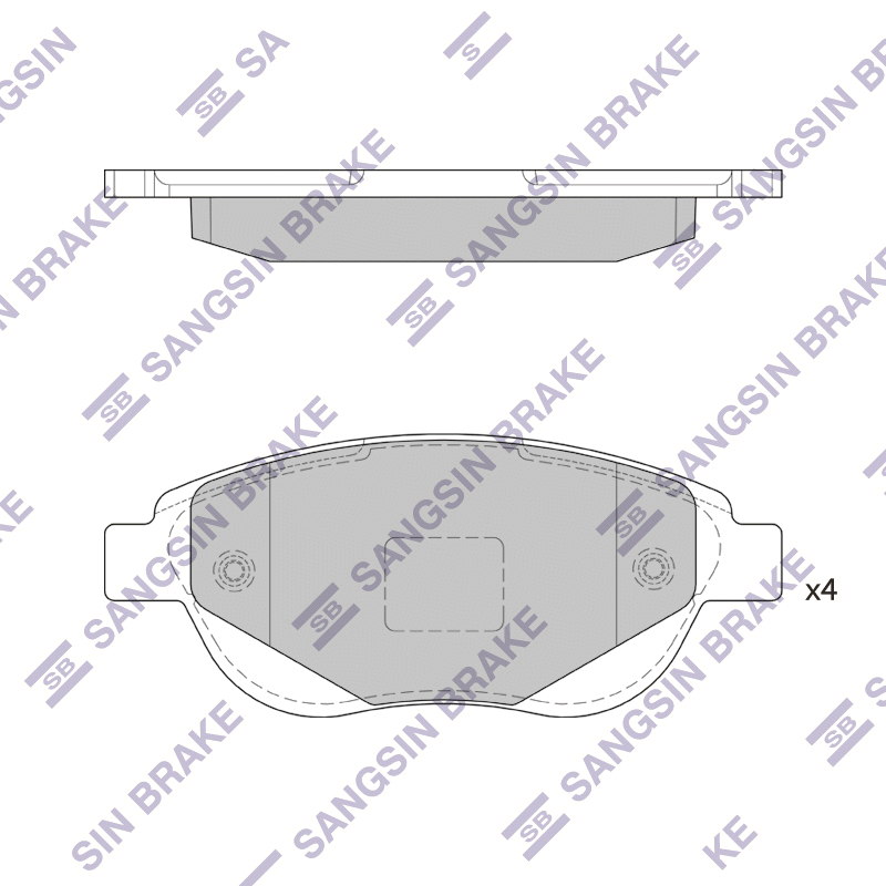 Передние тормозные колодки Sangsin SP1826