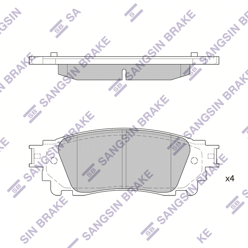 Задние тормозные колодки Sangsin SP1827