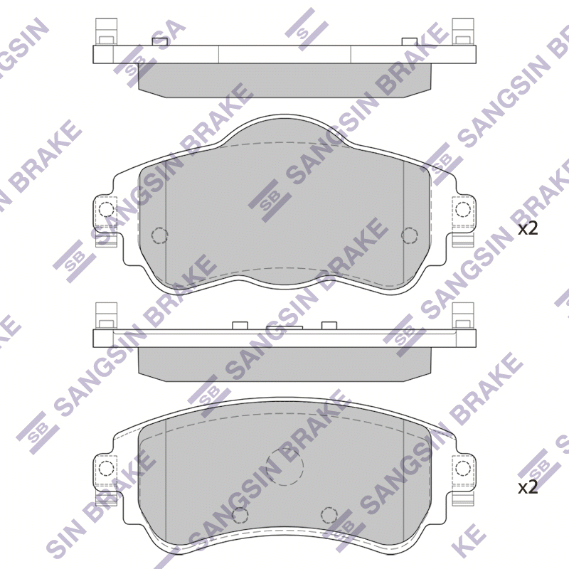 Передние тормозные колодки Sangsin SP1829
