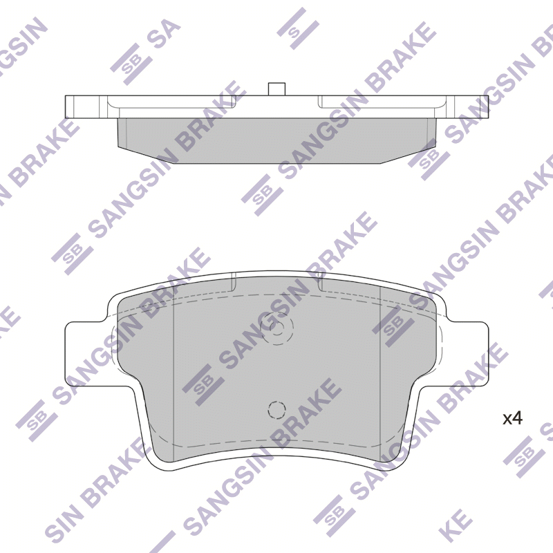 Задние тормозные колодки Sangsin SP1831