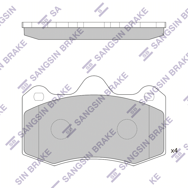 Передние тормозные колодки Sangsin SP1835
