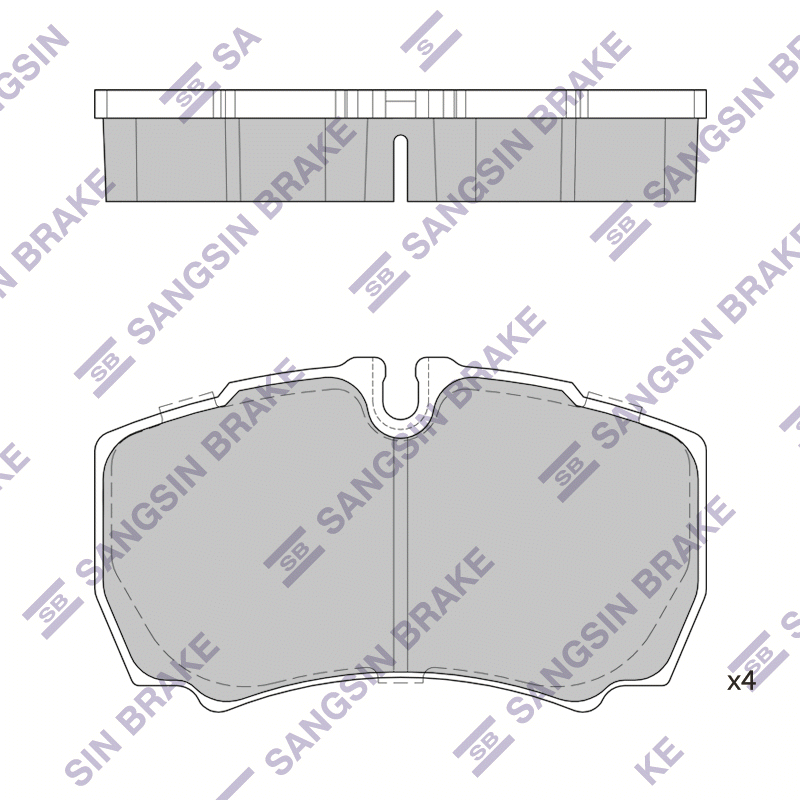 Передние тормозные колодки Sangsin SP1843