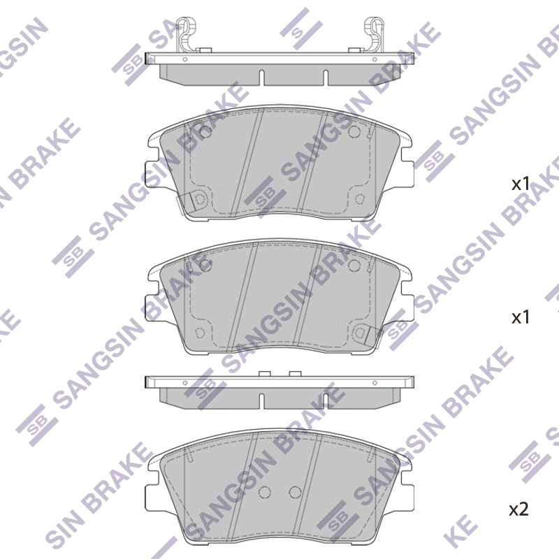 Передние тормозные колодки Sangsin SP1844