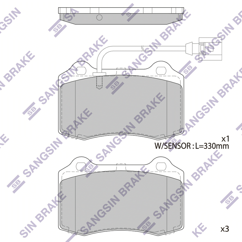Задние тормозные колодки Sangsin SP1854A