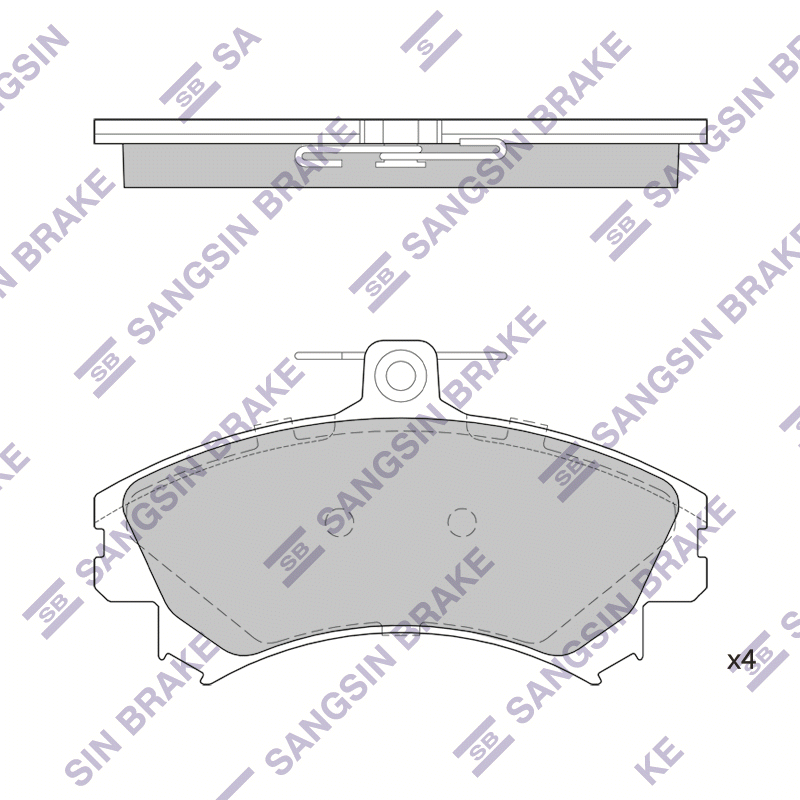 Передние тормозные колодки Sangsin SP1859