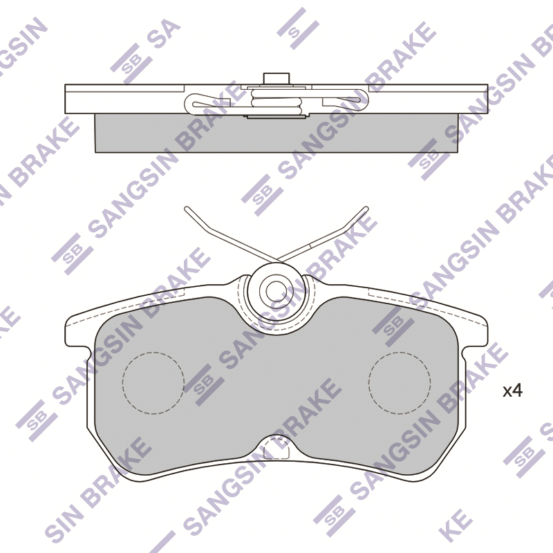 Задние тормозные колодки Sangsin SP1865