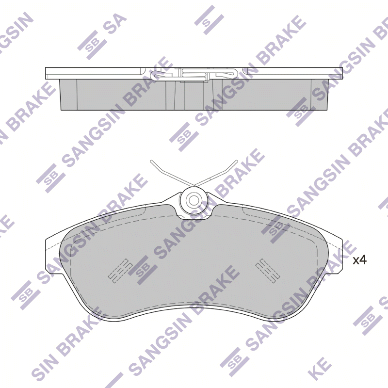 Передние тормозные колодки Sangsin SP1866