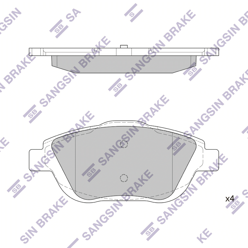 Передние тормозные колодки Sangsin SP1880