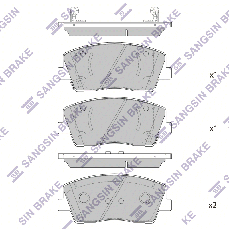 Передние тормозные колодки Sangsin SP1882