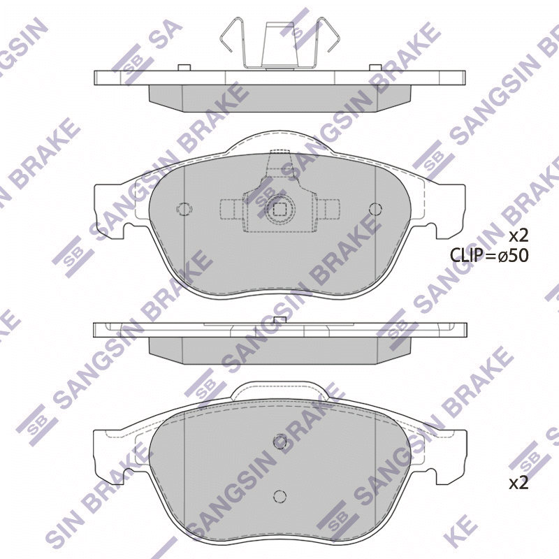 Передние тормозные колодки Sangsin SP1892