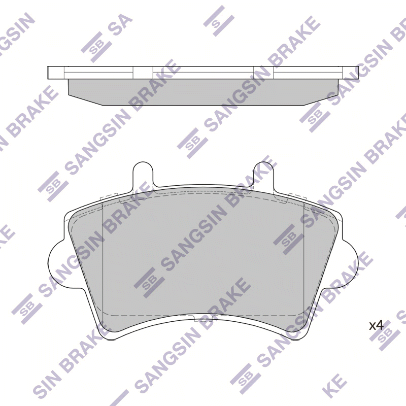 Передние тормозные колодки Sangsin SP1894