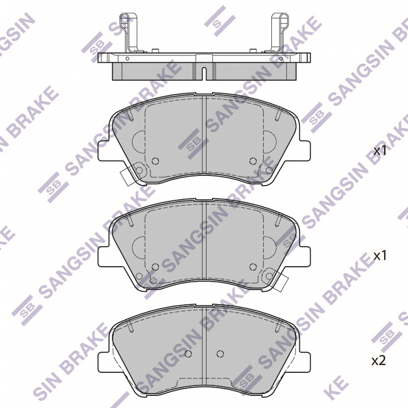 Передние тормозные колодки Sangsin SP1901