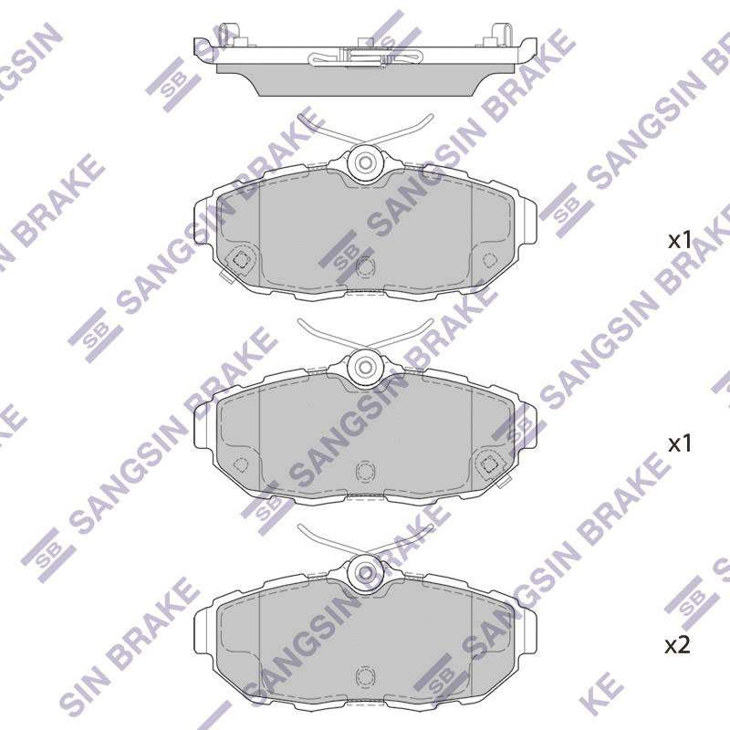 Передние тормозные колодки Sangsin SP1902