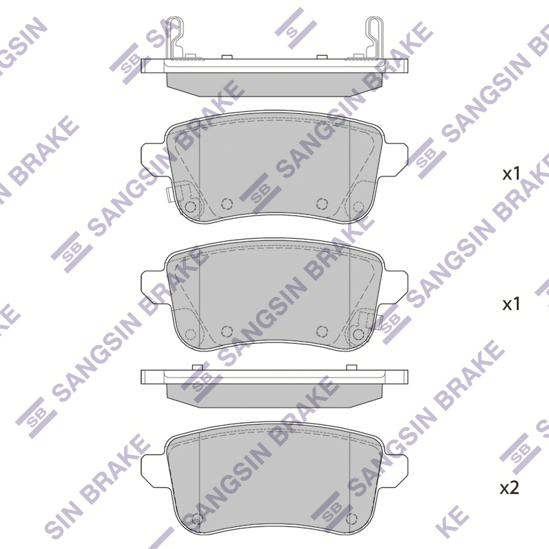 Передние тормозные колодки Sangsin SP1903