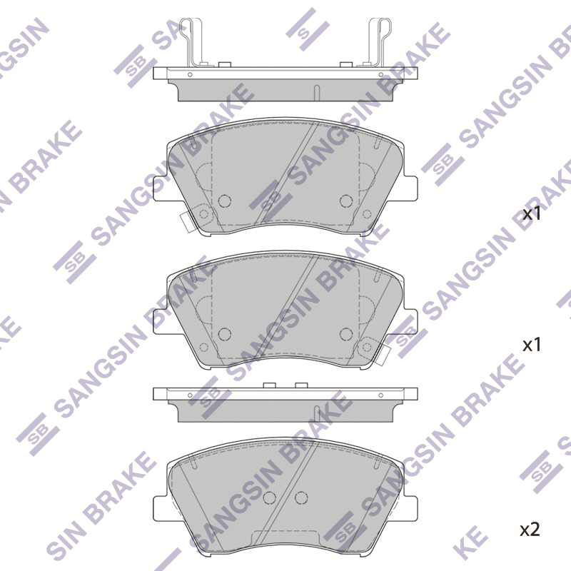 Передние тормозные колодки Sangsin SP1905