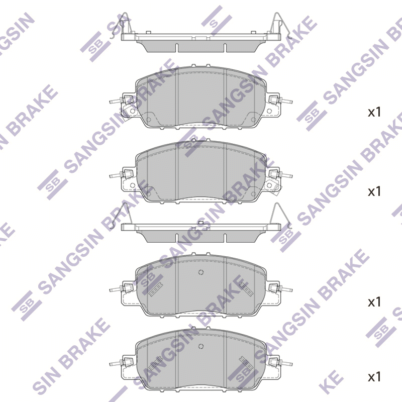 Передние тормозные колодки Sangsin SP1912