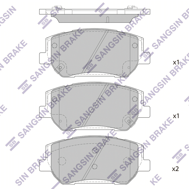 Передние тормозные колодки Sangsin SP1913