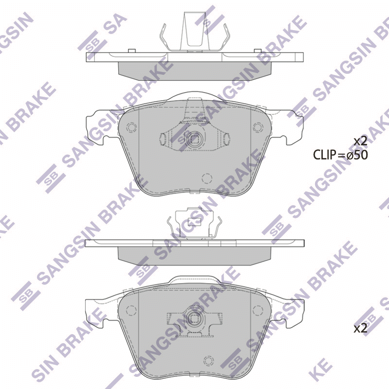 Передние тормозные колодки Sangsin SP1932
