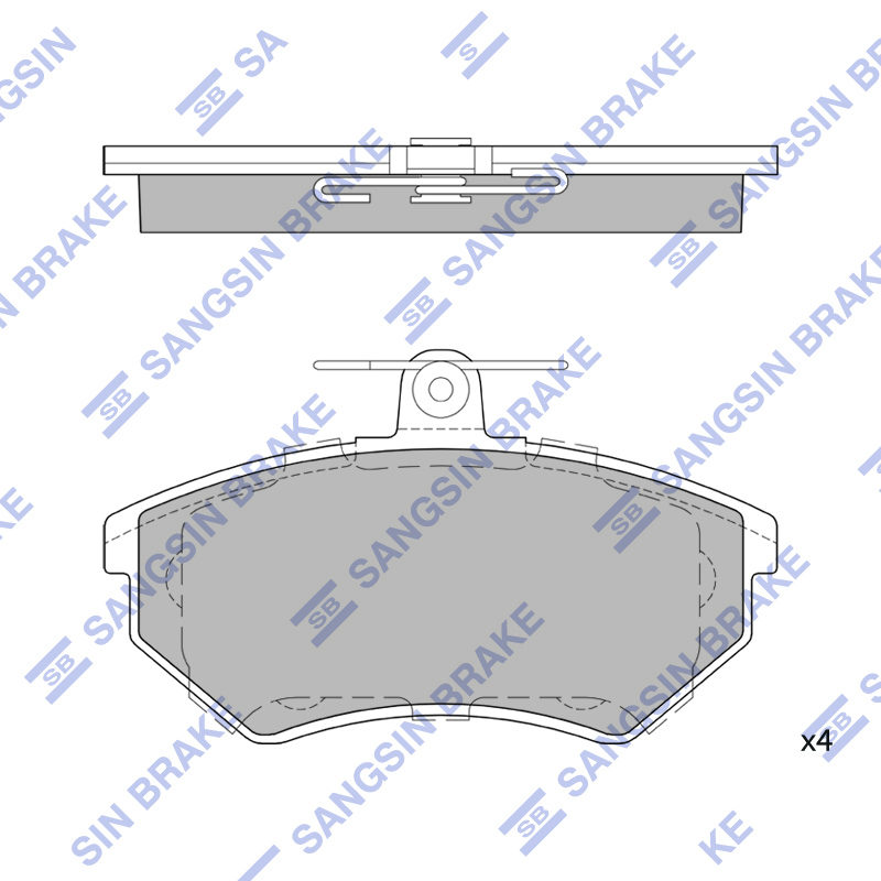 Передние тормозные колодки Sangsin SP2005A