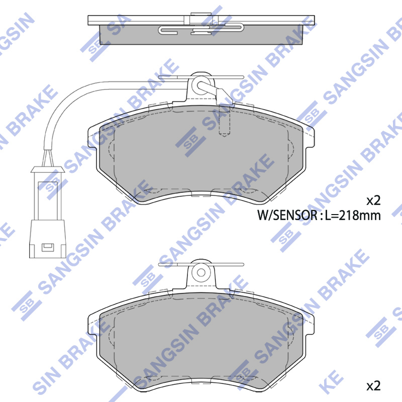 Передние тормозные колодки Sangsin SP2005B