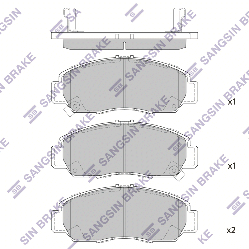 Передние тормозные колодки Sangsin SP2012A