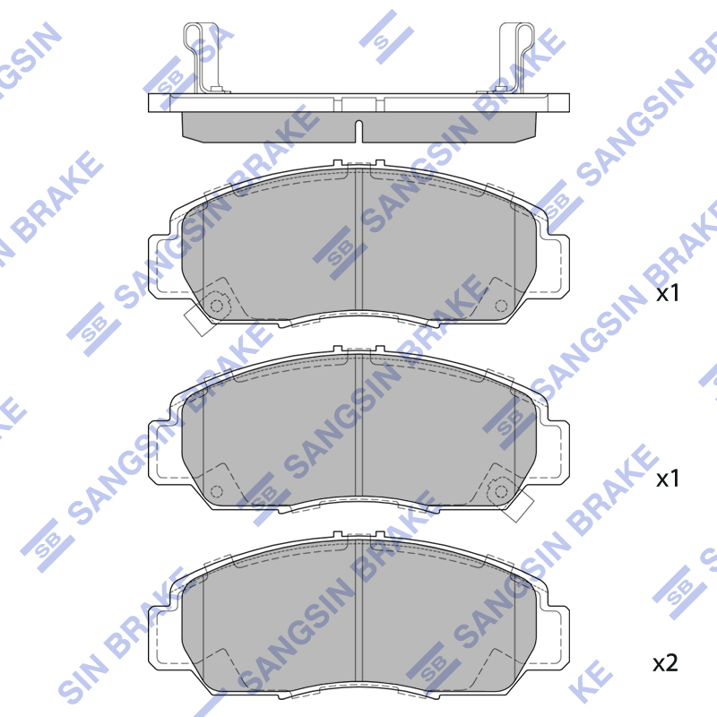 Передние тормозные колодки Sangsin SP2012C