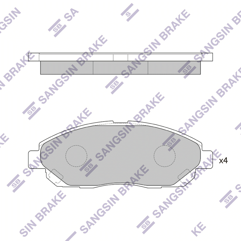 Передние тормозные колодки Sangsin SP2013