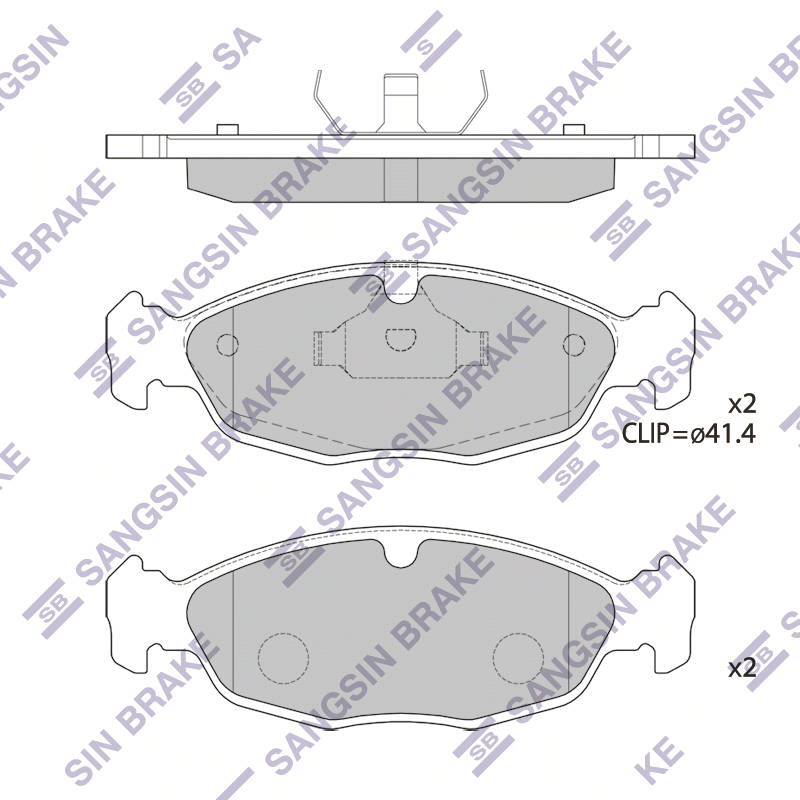 Передние тормозные колодки Sangsin SP2024