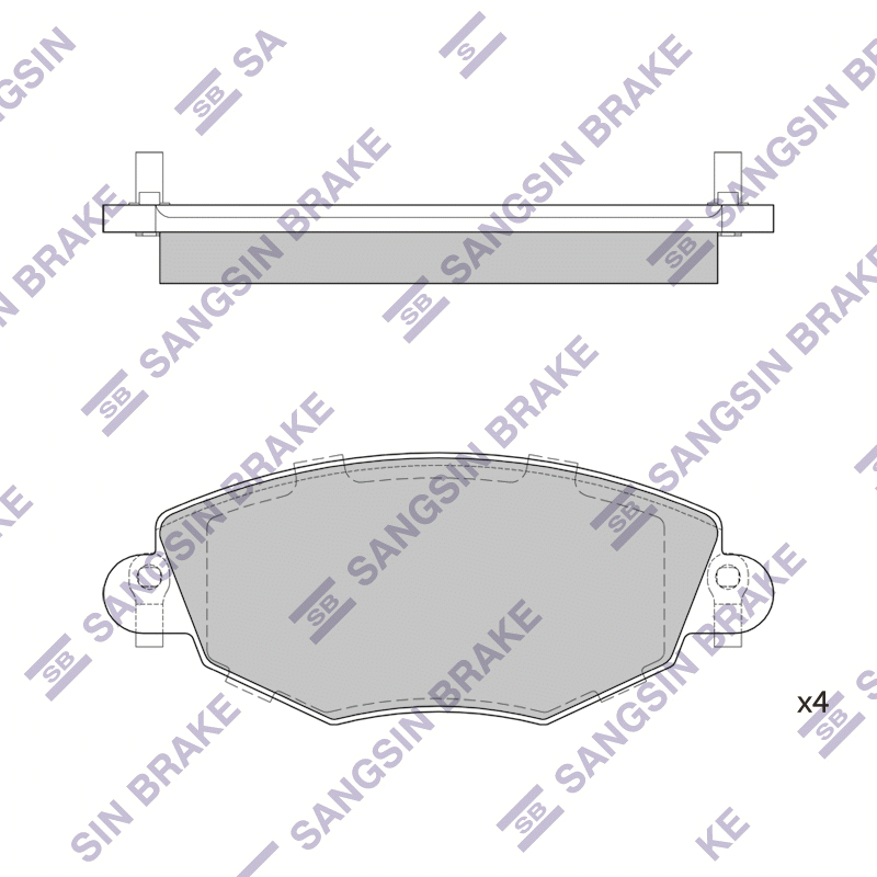 Передние тормозные колодки Sangsin SP2030