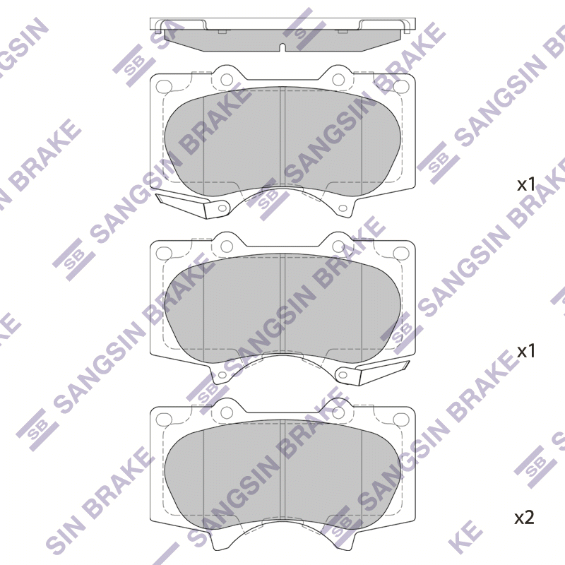 Передние тормозные колодки Sangsin SP2033