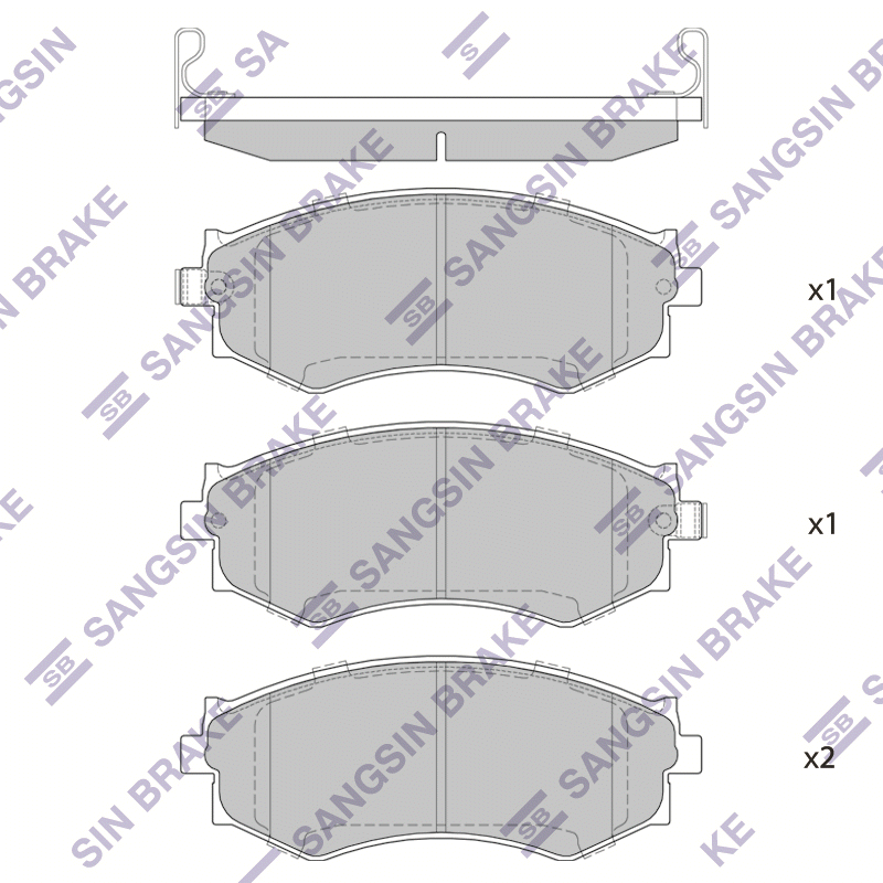 Передние тормозные колодки Sangsin SP2034