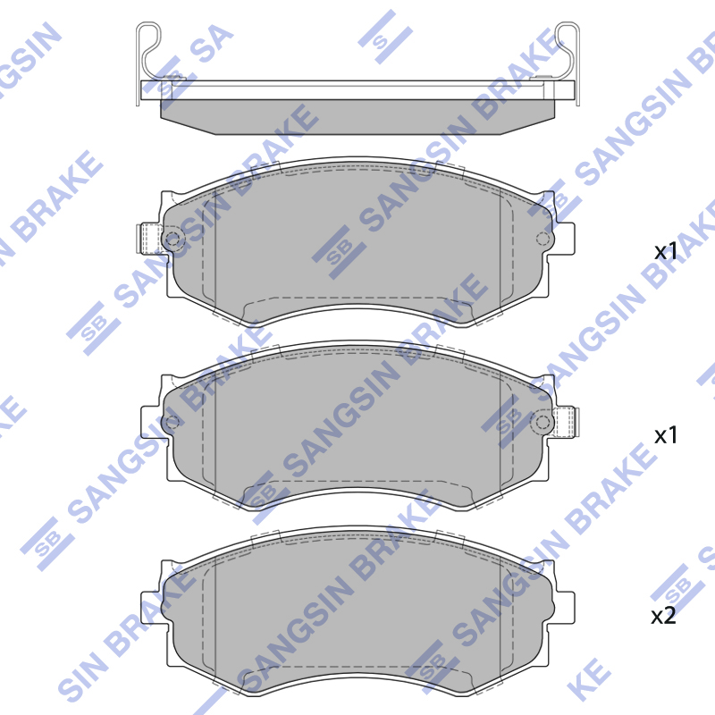 Передние тормозные колодки Sangsin SP2034A