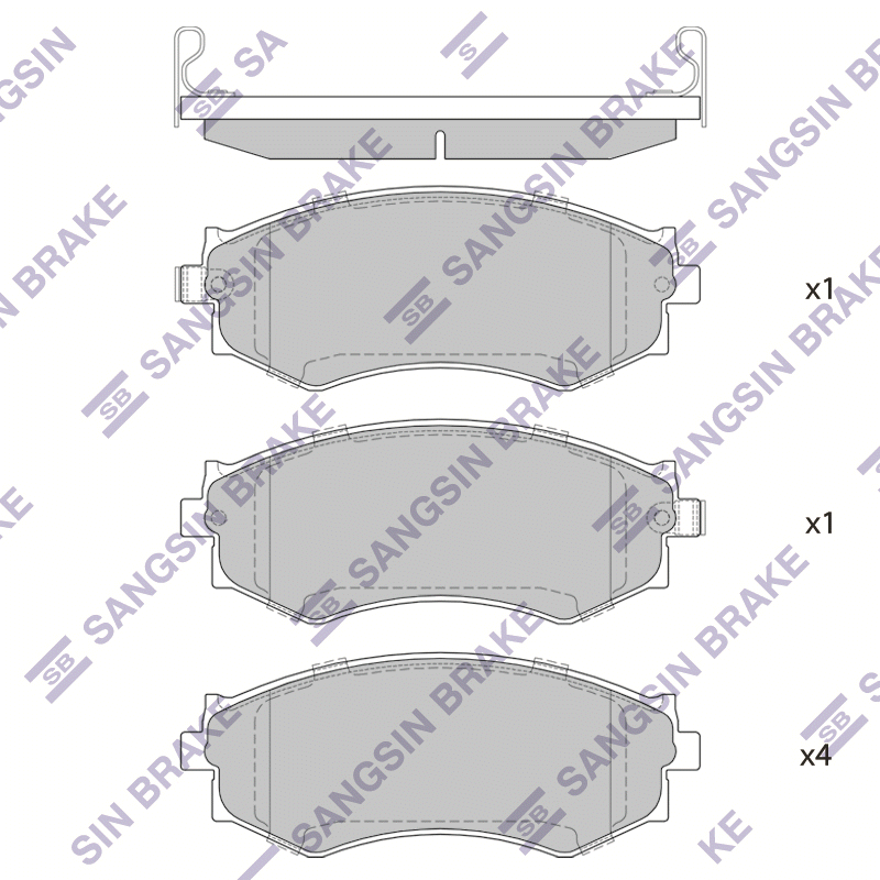 Передние тормозные колодки Sangsin SP2034B