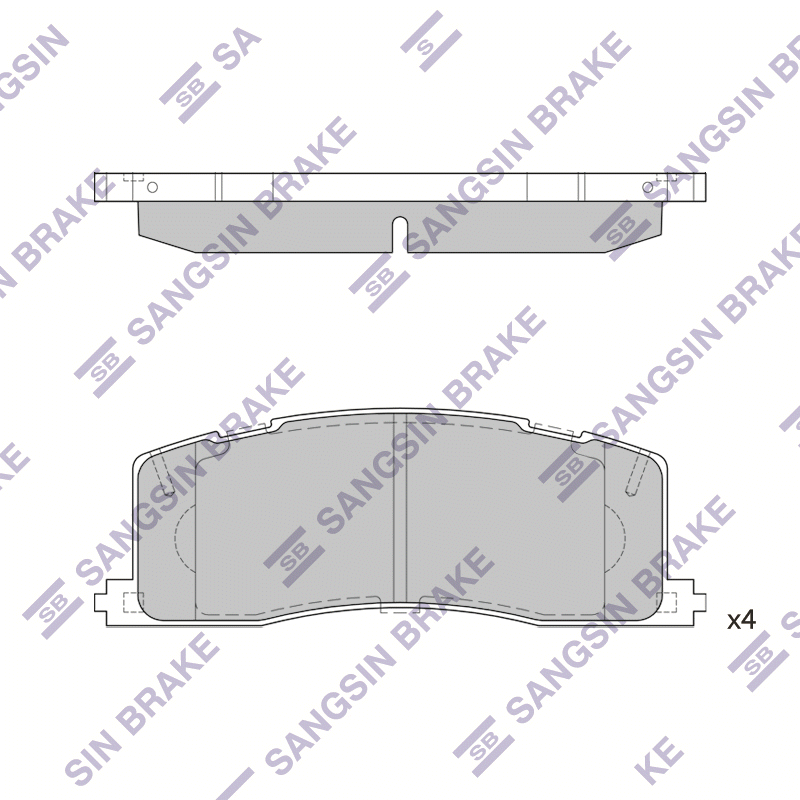 Задние тормозные колодки Sangsin SP2036