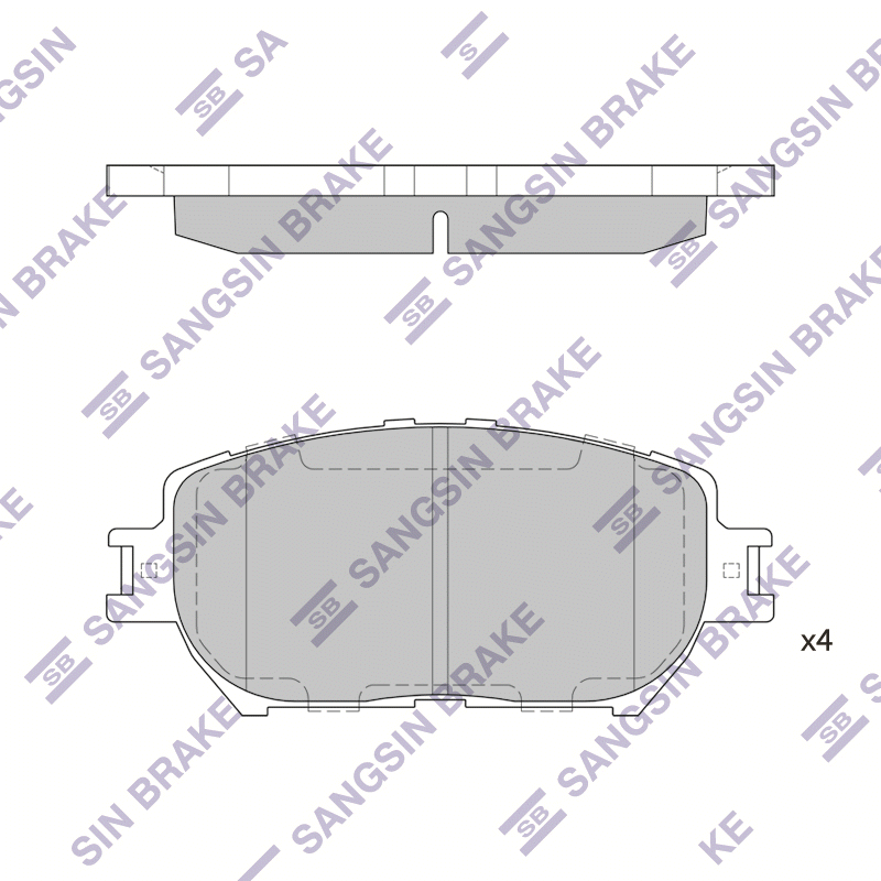 Передние тормозные колодки Sangsin SP2037