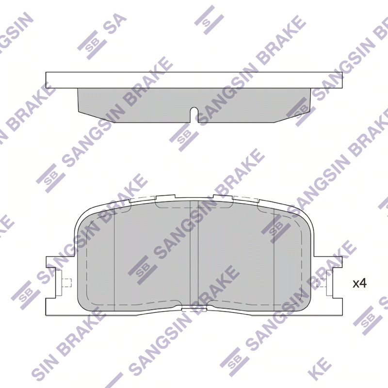 Задние тормозные колодки Sangsin SP2038