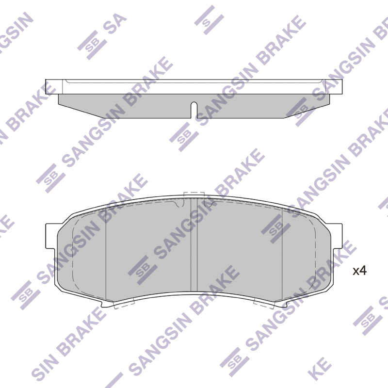 Задние тормозные колодки Sangsin SP2040