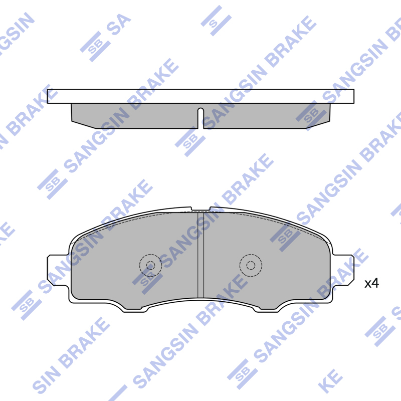 Передние тормозные колодки Sangsin SP2049
