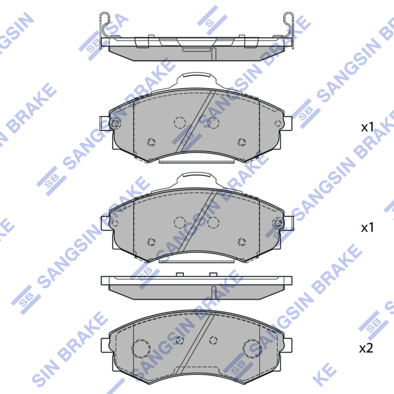 Передние тормозные колодки Sangsin SP2059