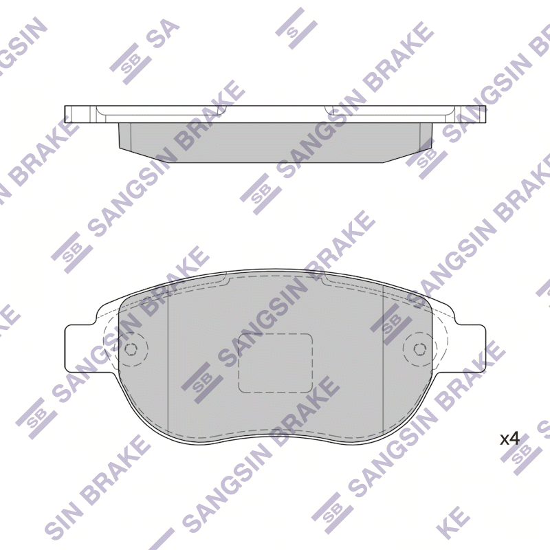 Передние тормозные колодки Sangsin SP2073